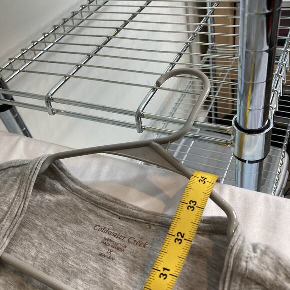 Coldwater Creek Women's Gray Open Front Cardigan Size 1X Soft Indian Cotton - Picture 3 of 11